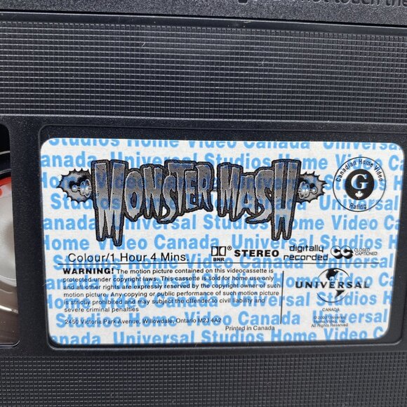 Monster Mash It's A Graveyard Smash Clamshell VHS Animated Video Halloween - Picture 4 of 10